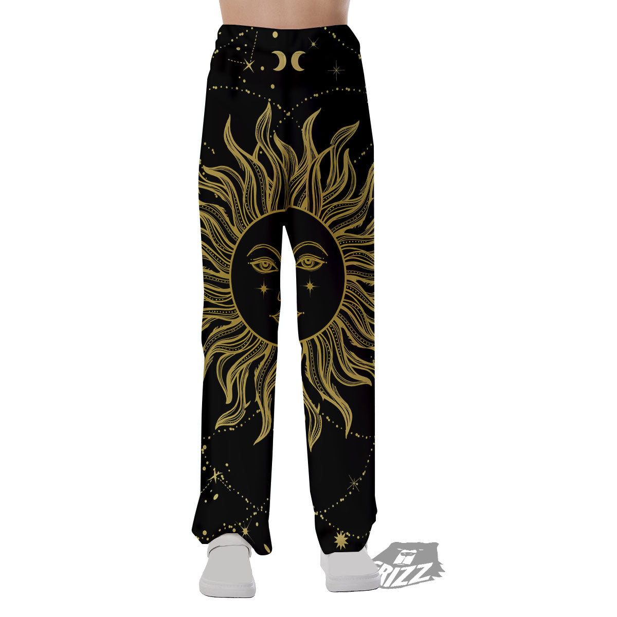 Sun Celestial Vintage Print Pajama Pants-grizzshop