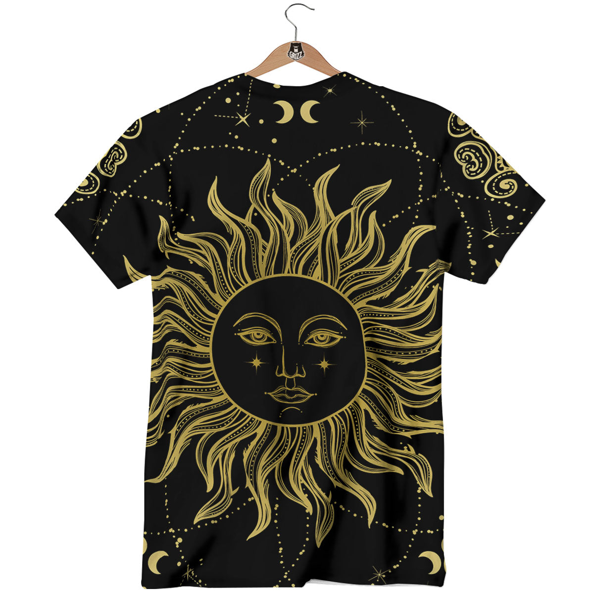 Sun Celestial Vintage Print T-Shirt-grizzshop