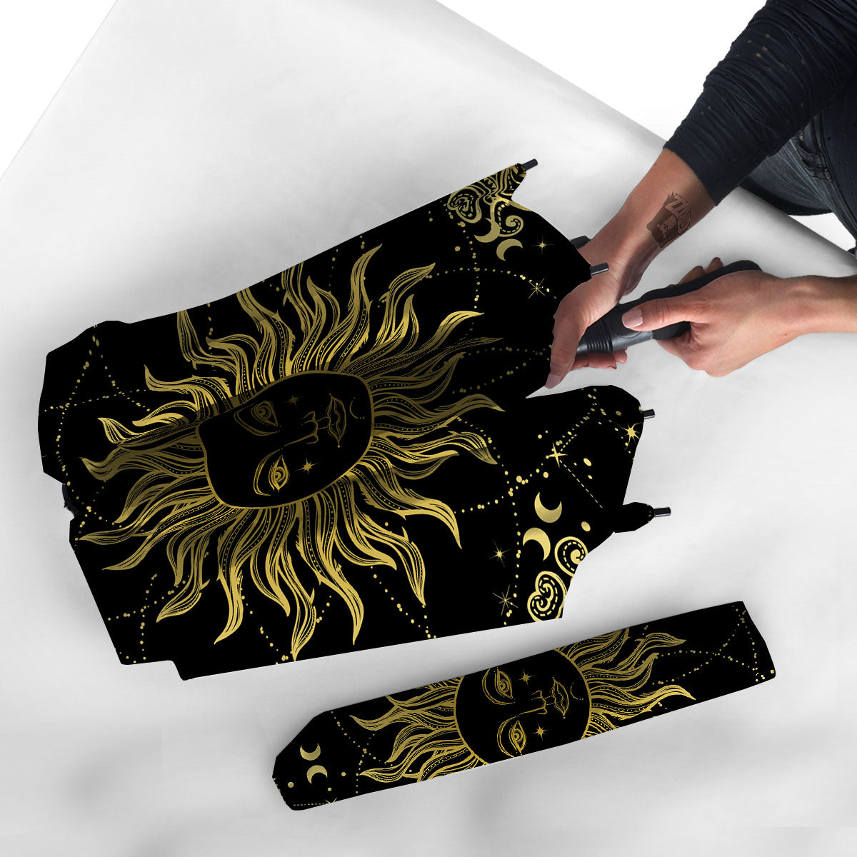 Sun Celestial Vintage Print Umbrella-grizzshop
