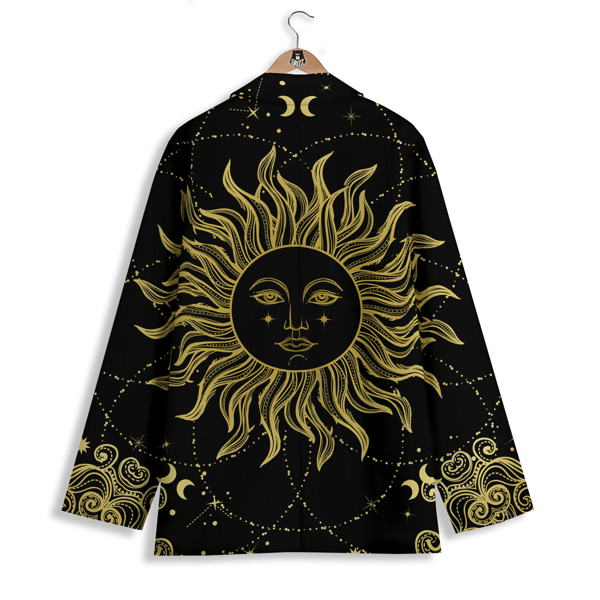 Sun Celestial Vintage Print Women's Blazer-grizzshop