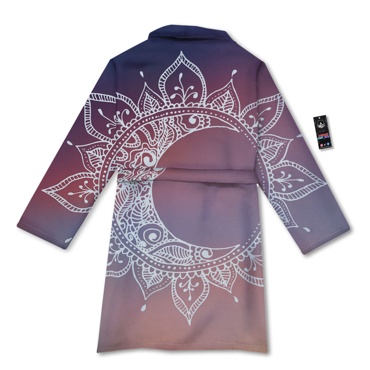 Sun Mandala Print Bathrobe-grizzshop