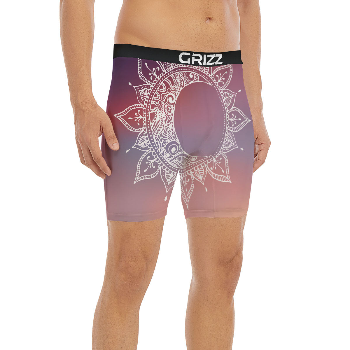 Sun Mandala Print Boxer Briefs-grizzshop
