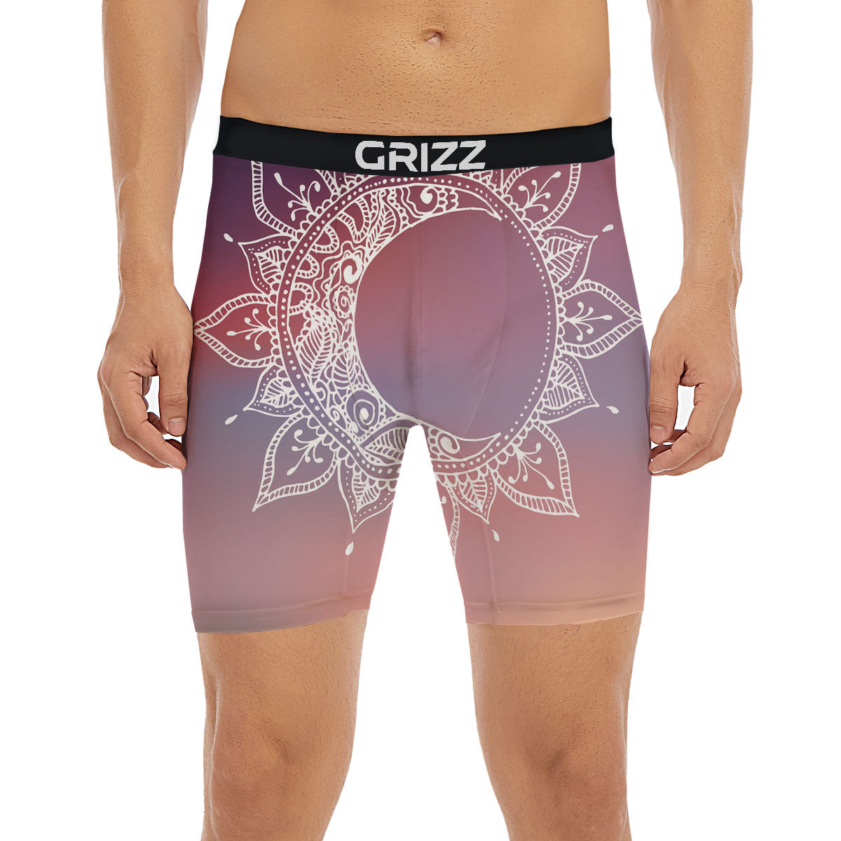 Sun Mandala Print Boxer Briefs-grizzshop