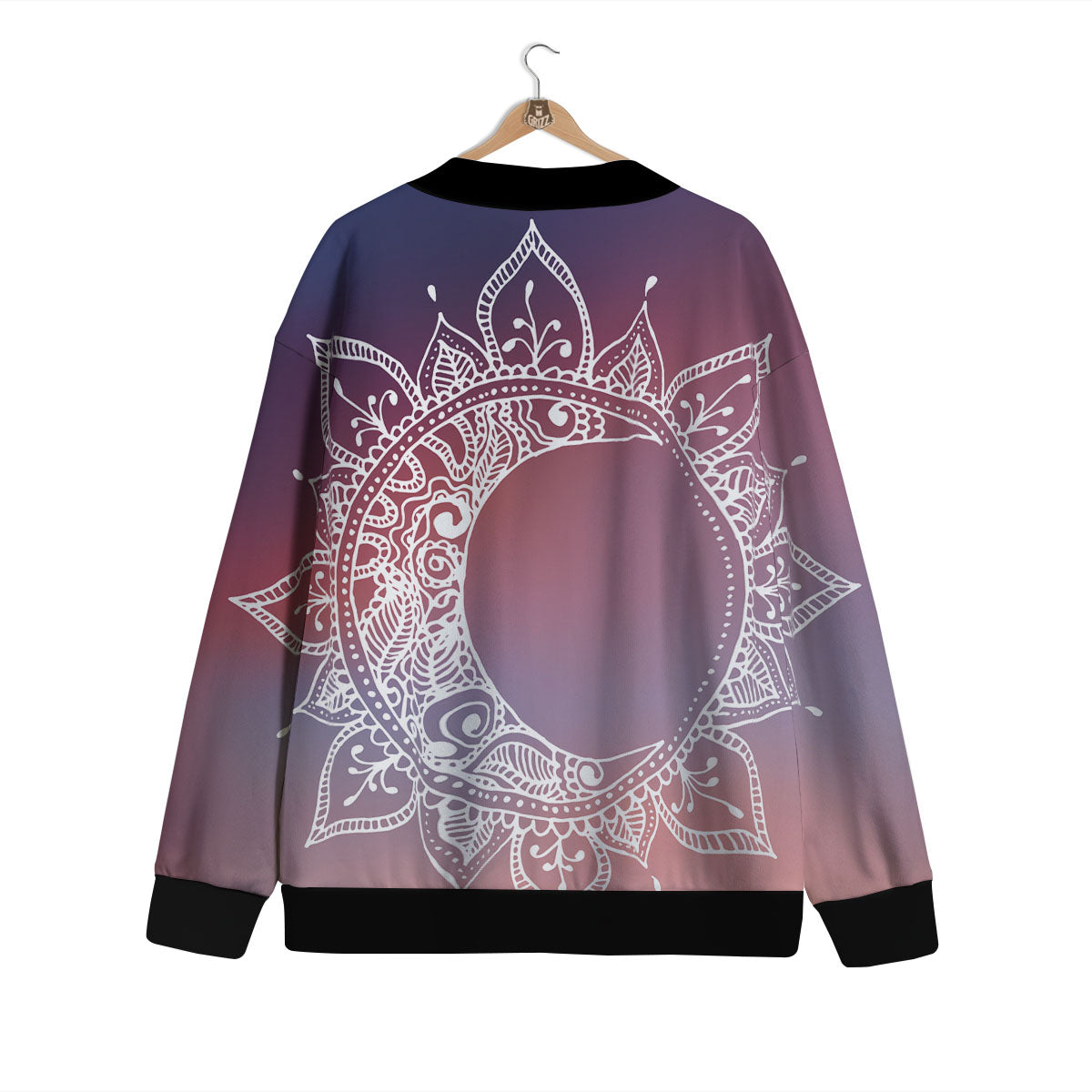 Sun Mandala Print Cardigan-grizzshop
