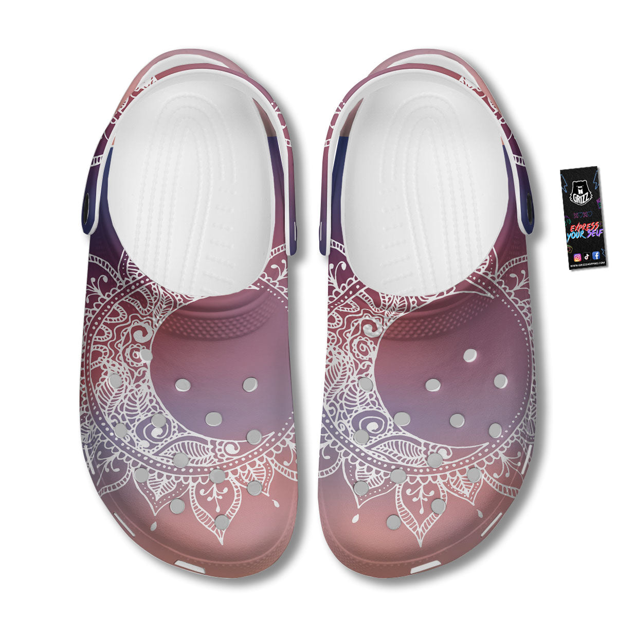 Sun Mandala Print Clog-grizzshop
