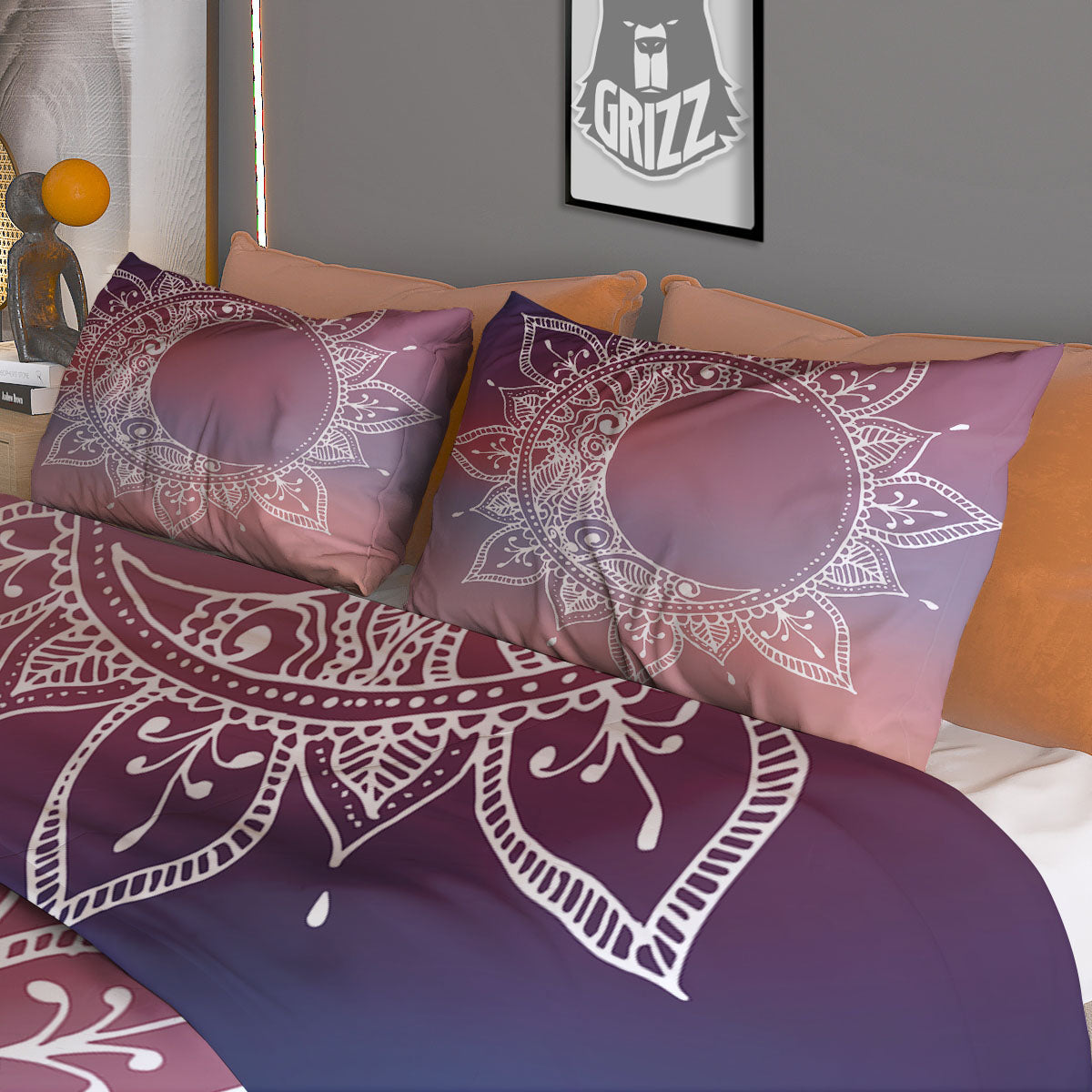 Sun Mandala Print Duvet Cover Bedding Set