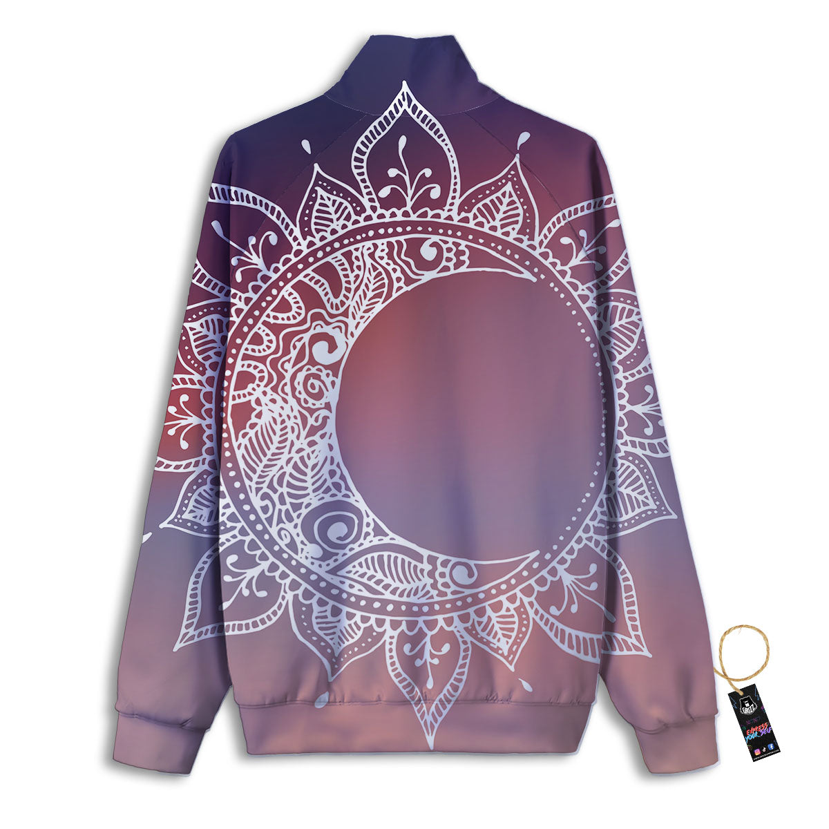 Sun Mandala Print Track Jacket-grizzshop