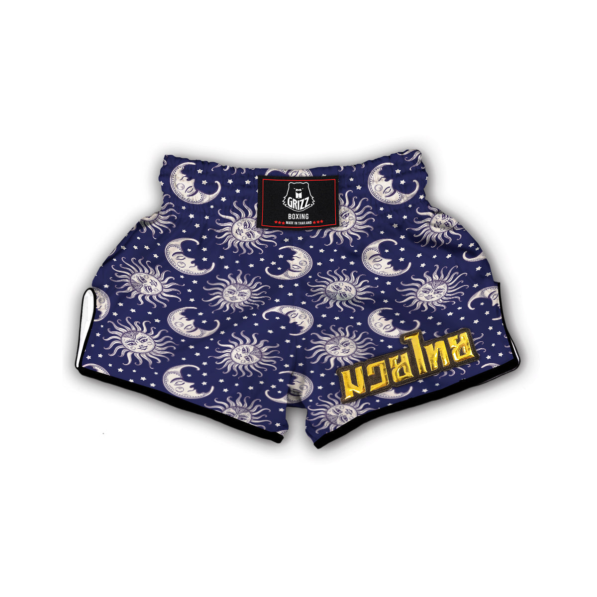 Sun Moon Celestial Pattern Print Muay Thai Boxing Shorts-grizzshop