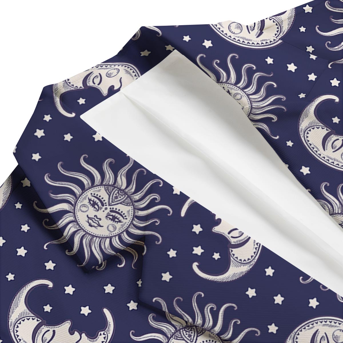 Sun Moon Pattern Print Men's Blazer-grizzshop