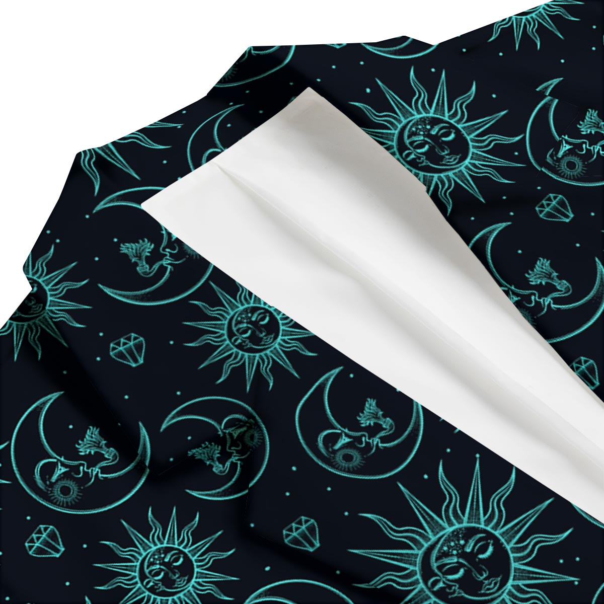 Sun Moon Print Pattern Men's Blazer-grizzshop