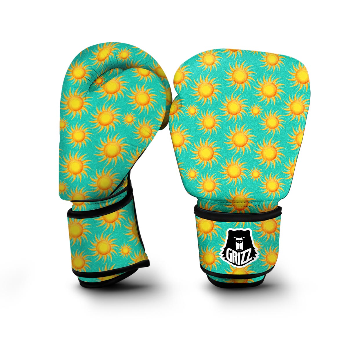 Sun Pattern Print Boxing Gloves-grizzshop