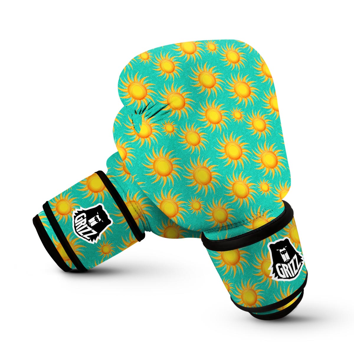 Sun Pattern Print Boxing Gloves-grizzshop