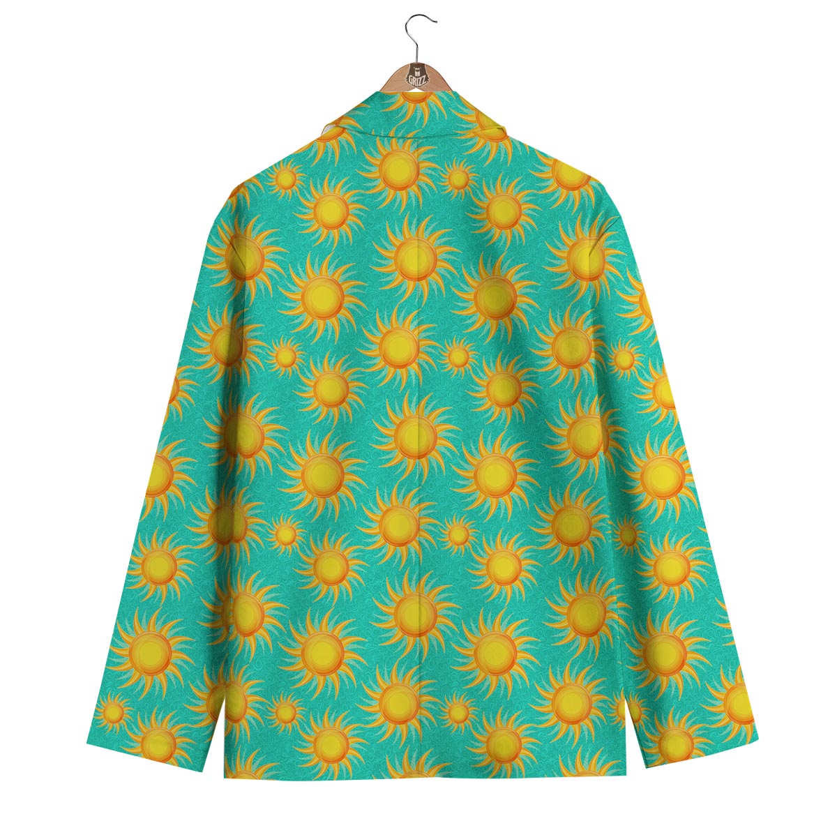Sun Pattern Print Men's Blazer-grizzshop