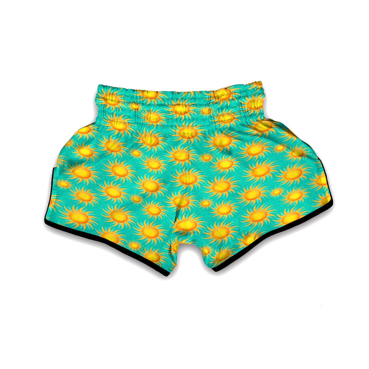 Sun Pattern Print Muay Thai Boxing Shorts-grizzshop