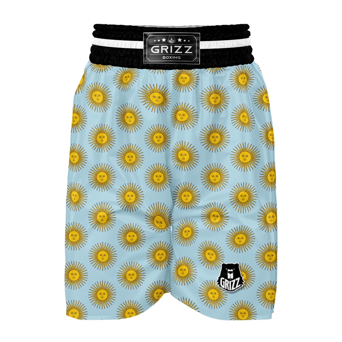 Sun Print Pattern Boxing Shorts-grizzshop
