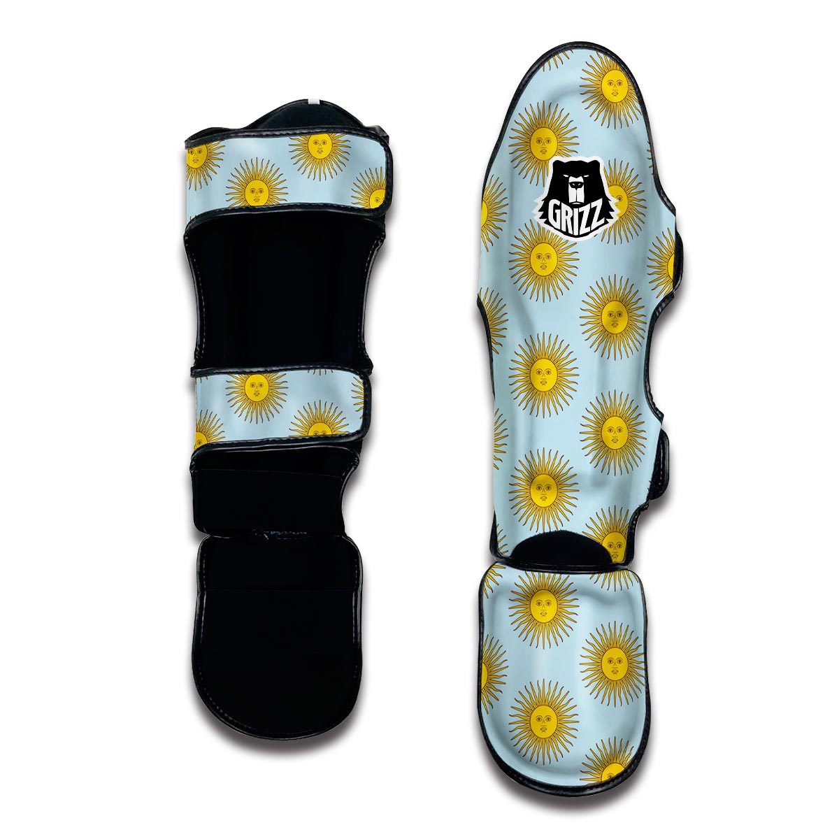 Sun Print Pattern Muay Thai Shin Guards-grizzshop