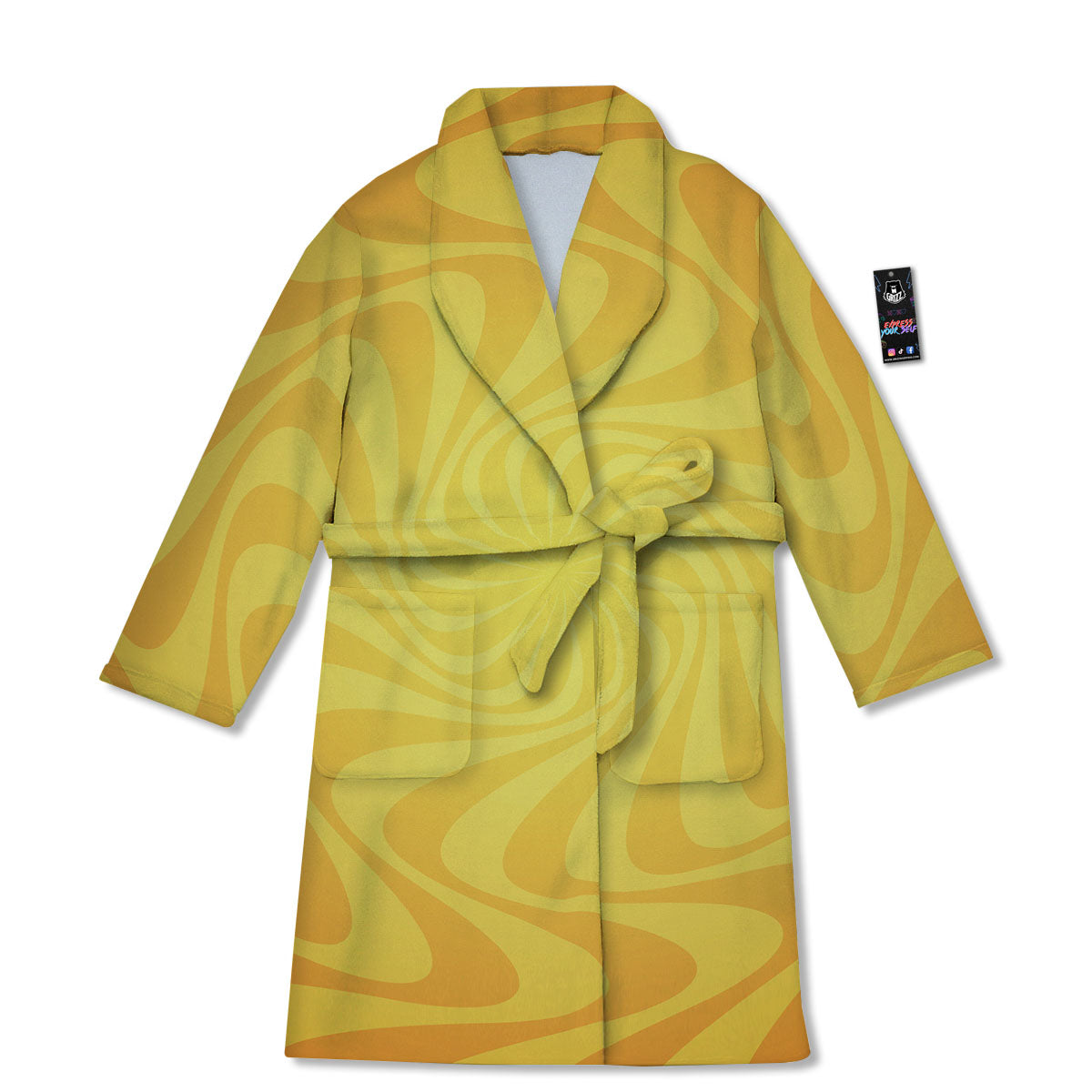 Sun Psychedelic Burning Print Bathrobe-grizzshop