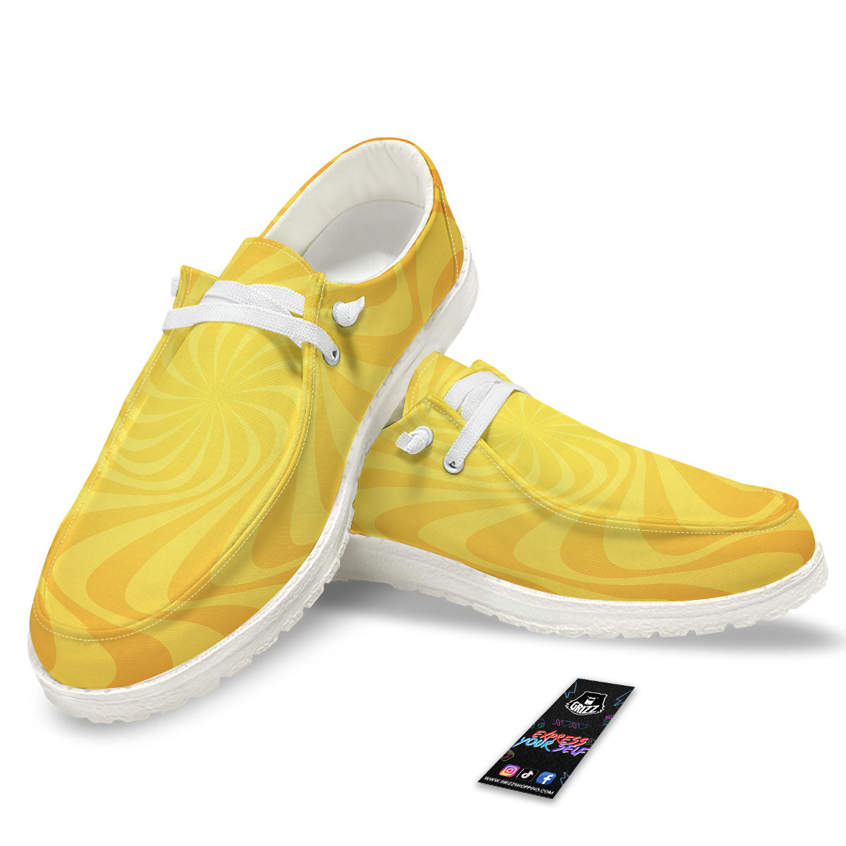 Sun Psychedelic Burning Print Black Loafers-grizzshop