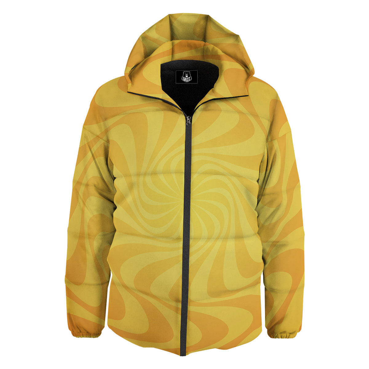 Sun Psychedelic Burning Print Down Jacket-grizzshop