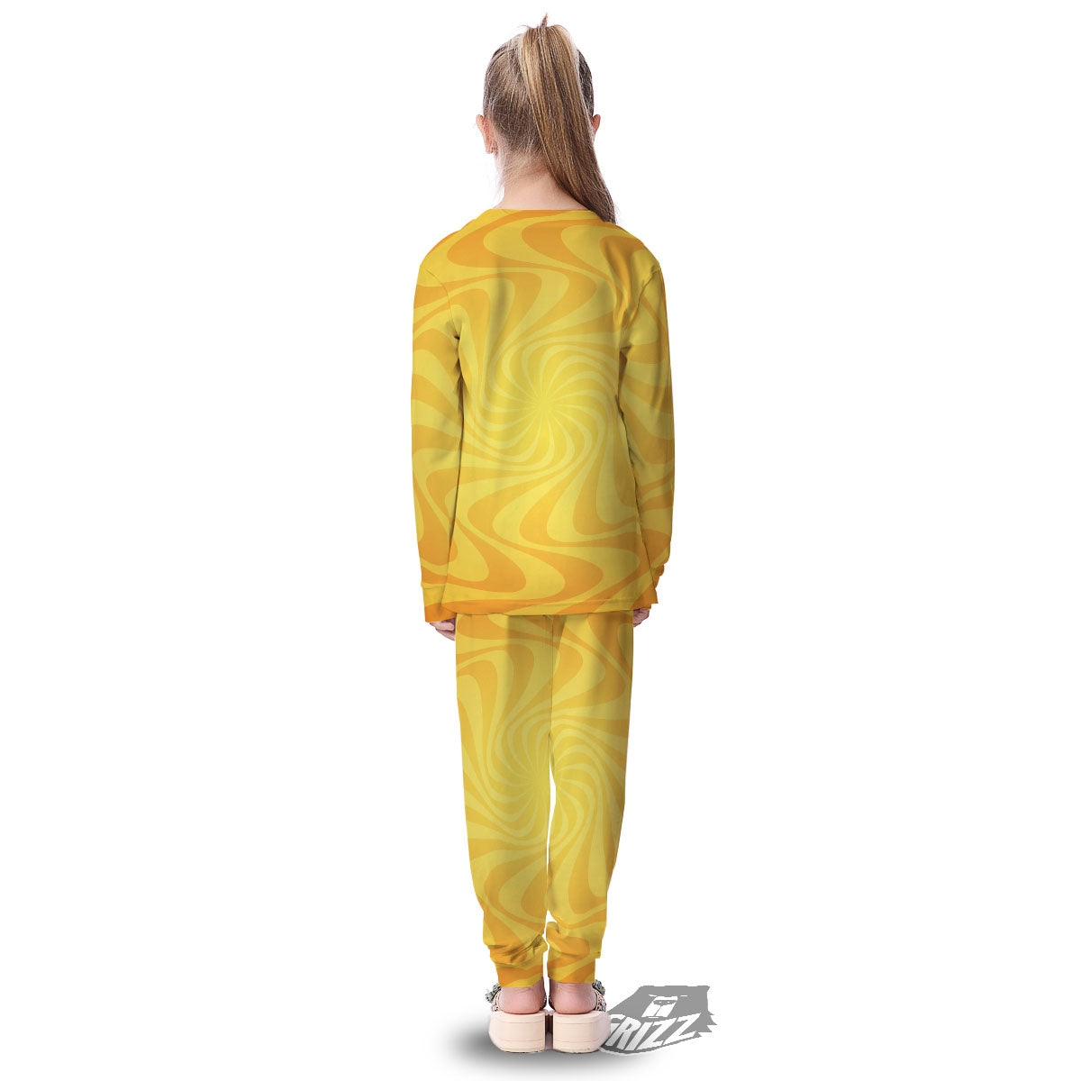 Sun Psychedelic Burning Print Kid's Pajamas-grizzshop