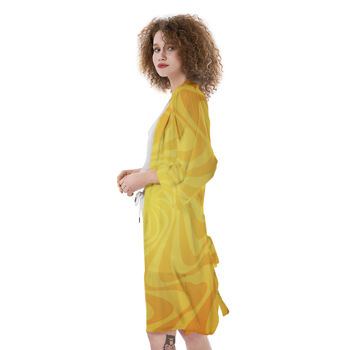 Sun Psychedelic Burning Print Kimono-grizzshop