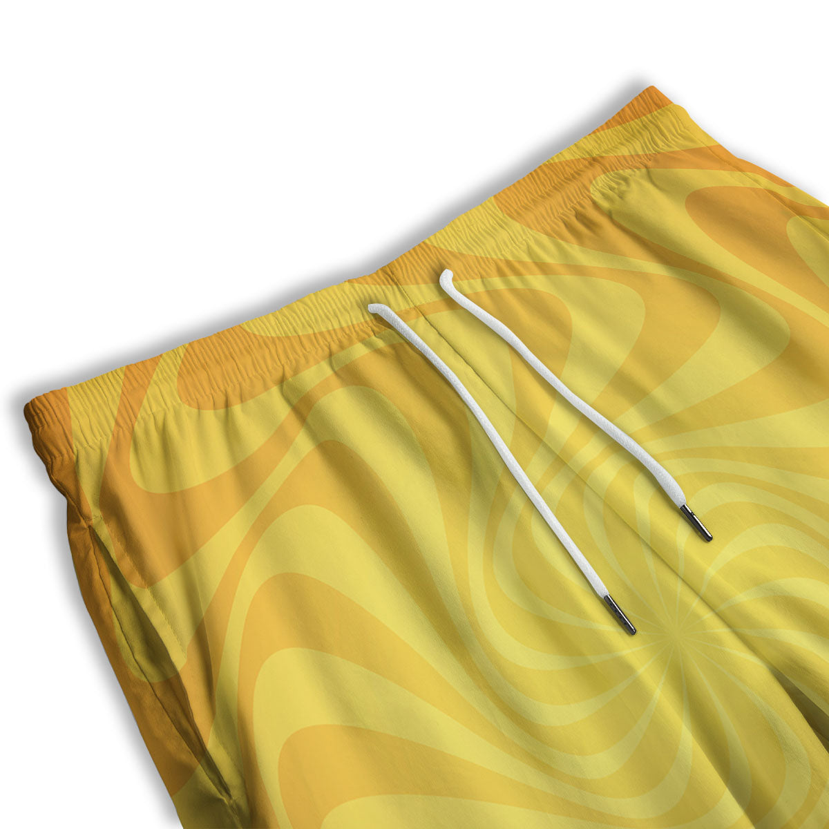Sun Psychedelic Burning Print Men's Athletic Shorts