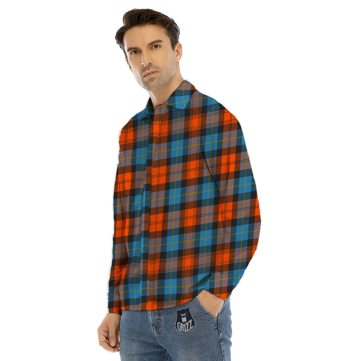 Sun Psychedelic Burning Print Men's Dress Shirts-grizzshop