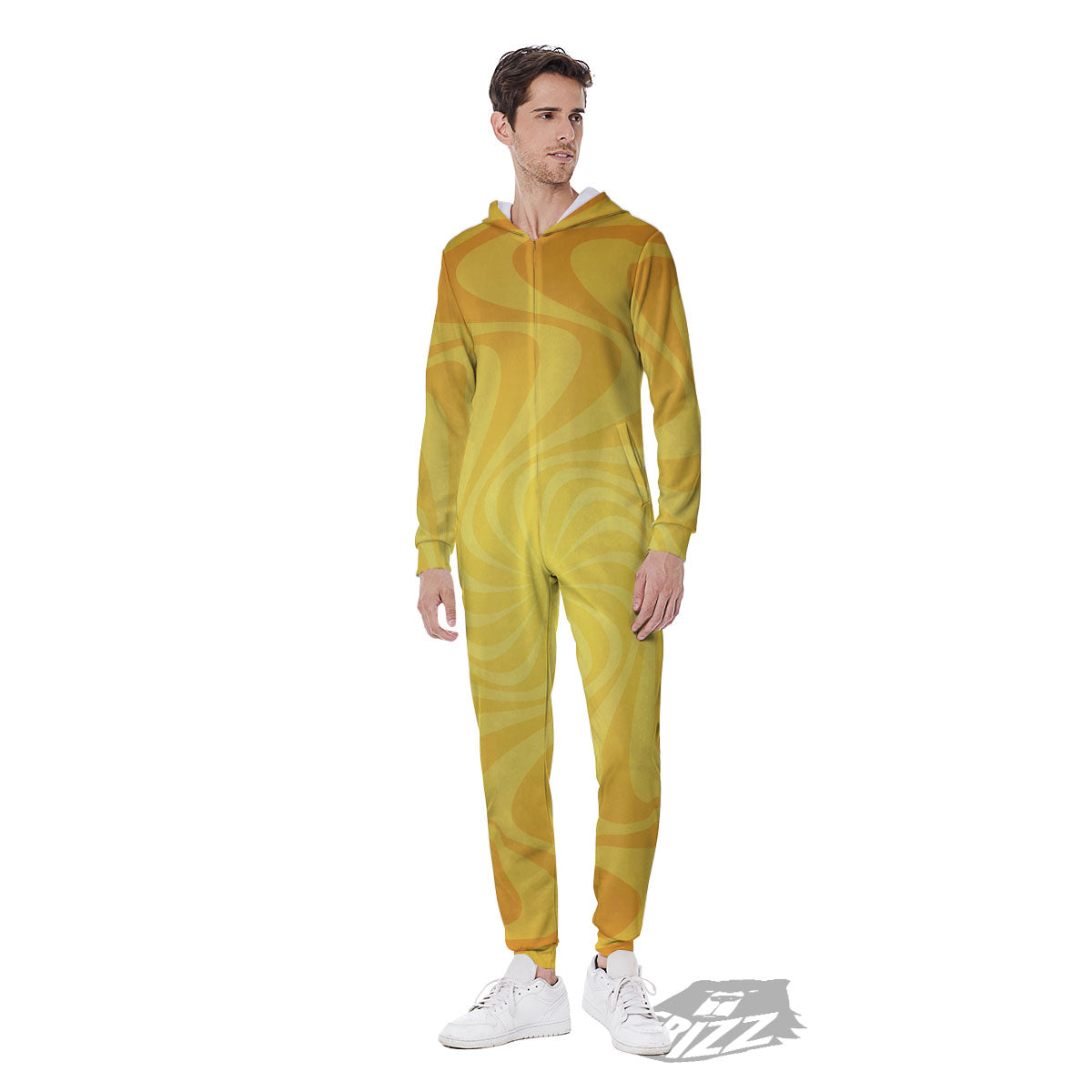 Sun Psychedelic Burning Print Men's Jumpsuit-grizzshop