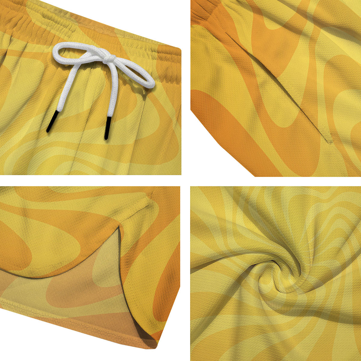 Sun Psychedelic Burning Print Men's Running Shorts-grizzshop