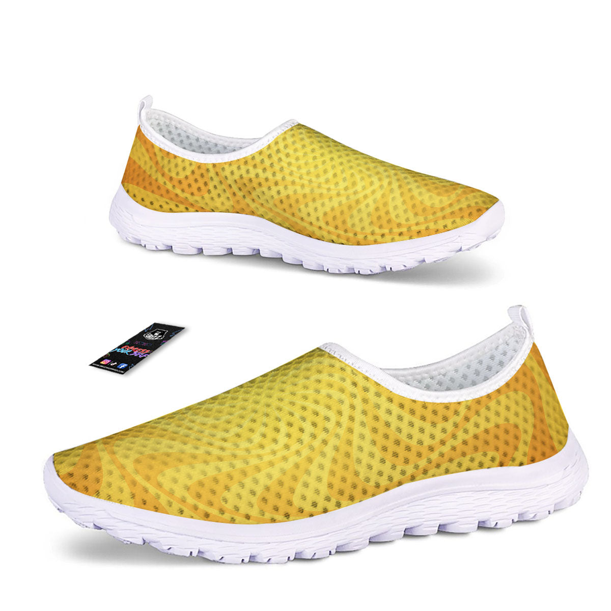 Sun Psychedelic Burning Print Nurse Shoes-grizzshop