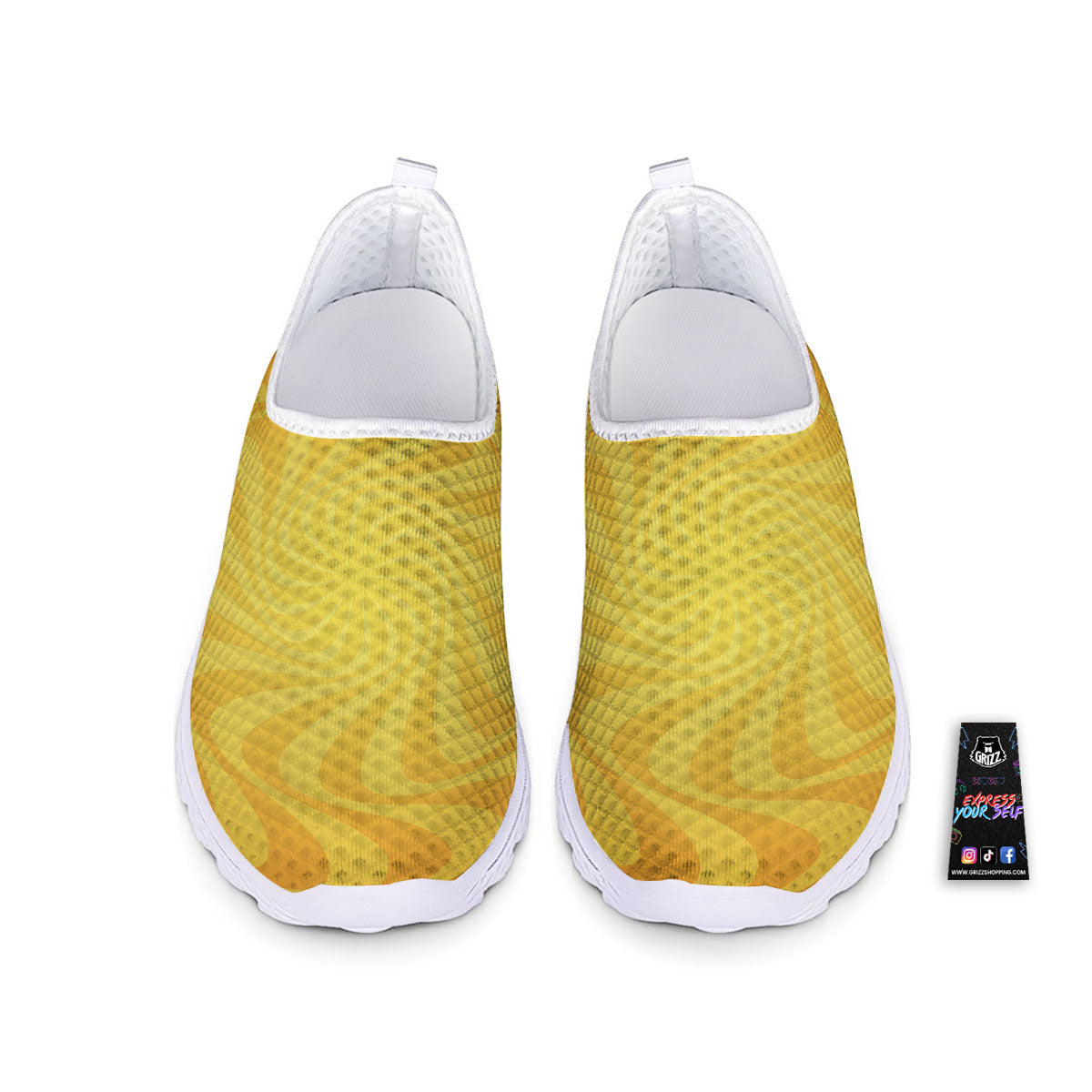 Sun Psychedelic Burning Print Nurse Shoes-grizzshop