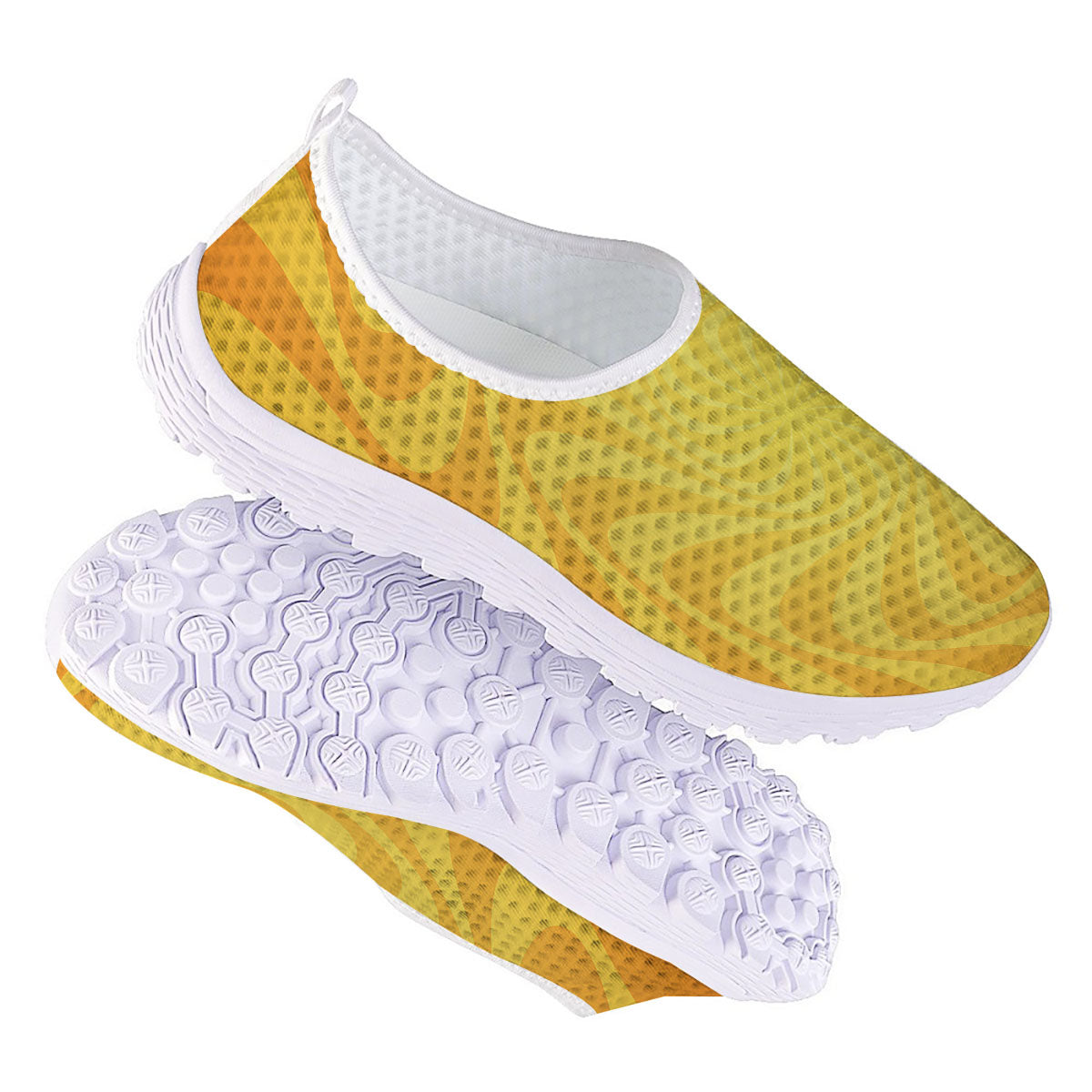 Sun Psychedelic Burning Print Nurse Shoes-grizzshop