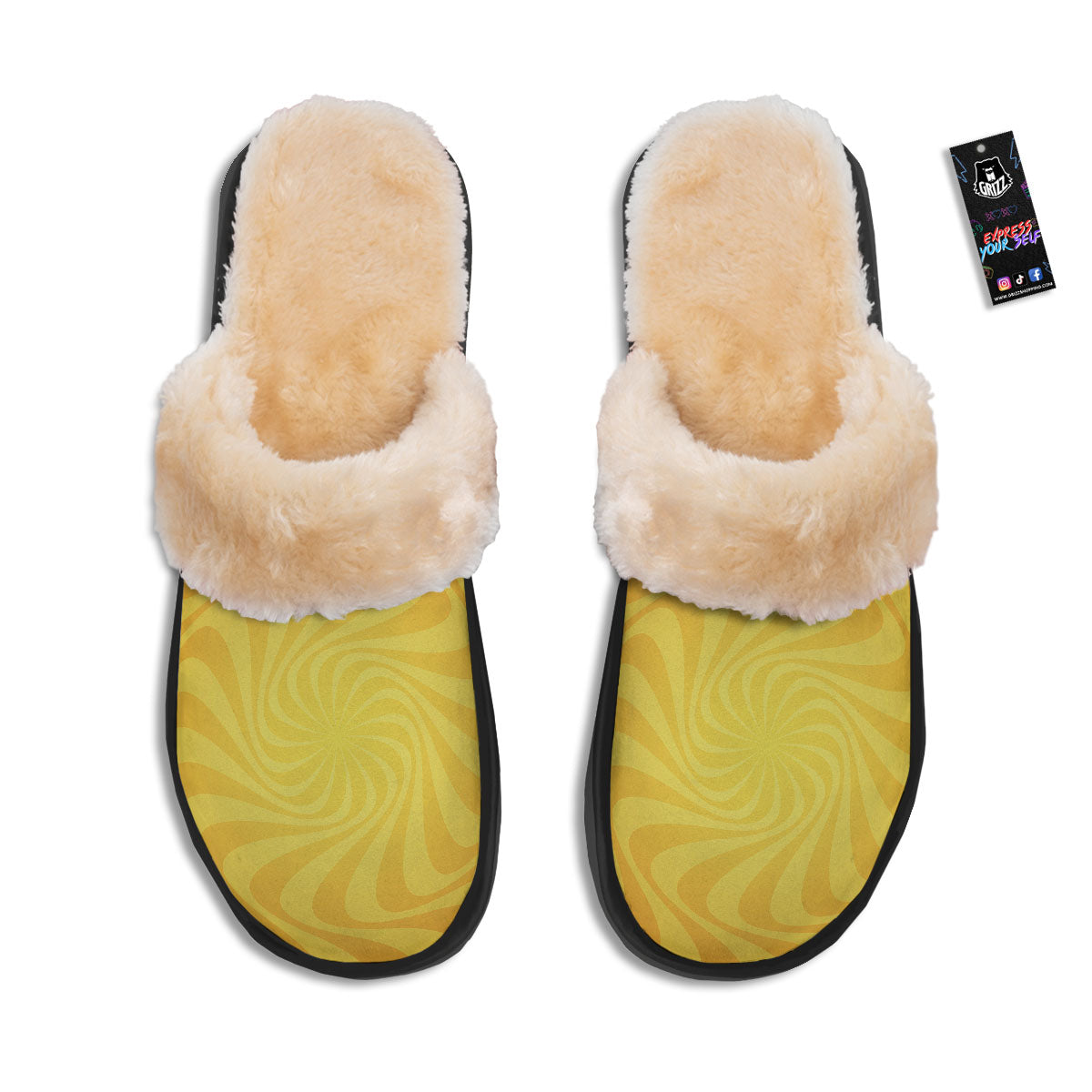 Sun Psychedelic Burning Print Slippers-grizzshop