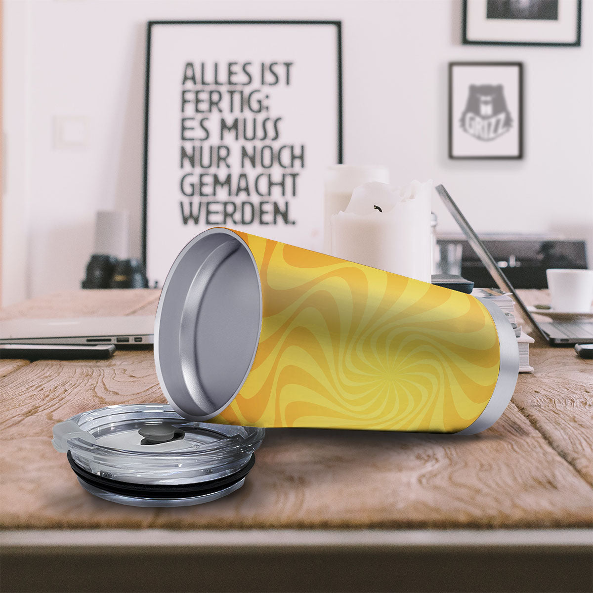 Sun Psychedelic Burning Print Tumbler-grizzshop