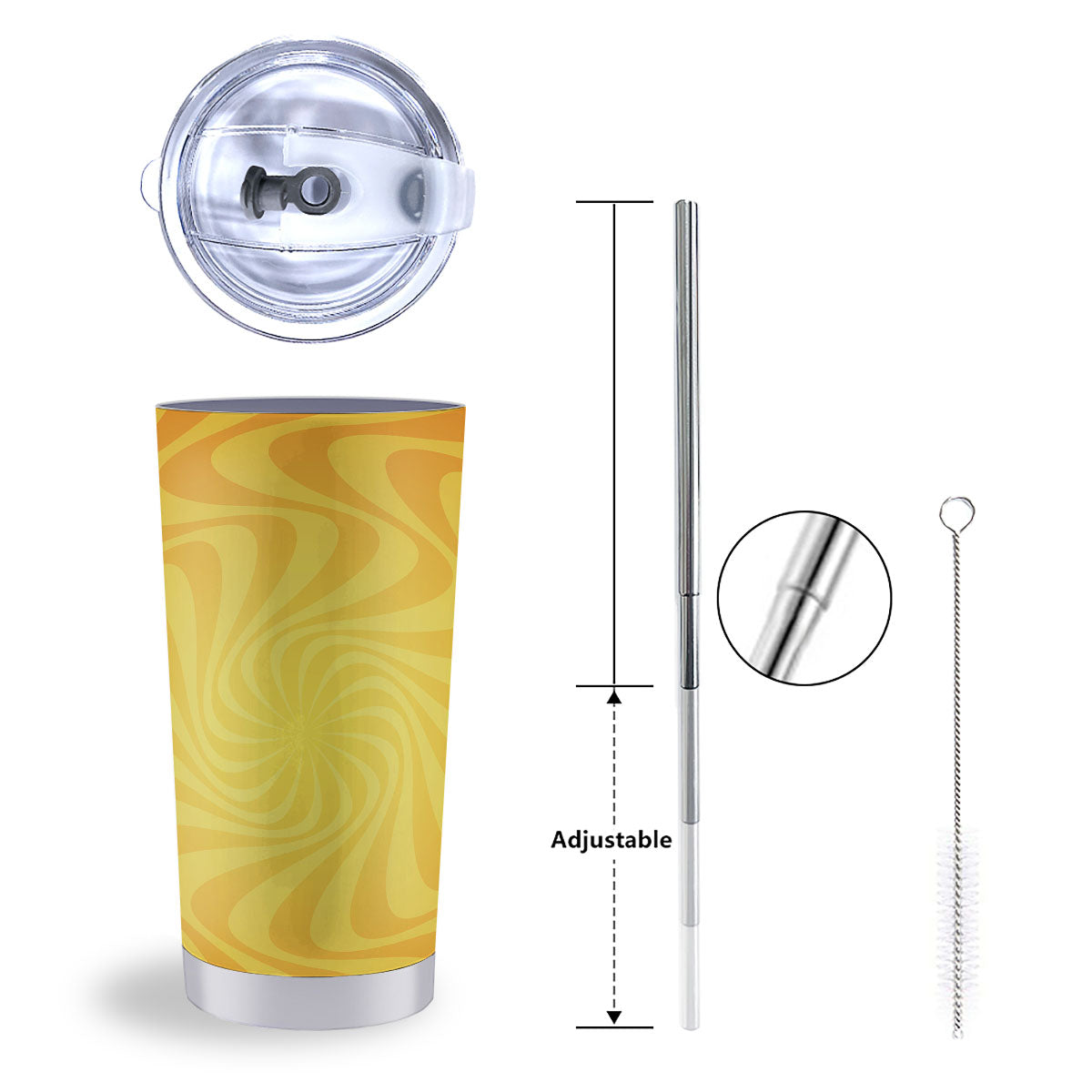 Sun Psychedelic Burning Print Tumbler-grizzshop