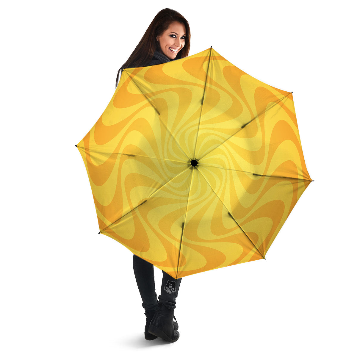 Sun Psychedelic Burning Print Umbrella-grizzshop