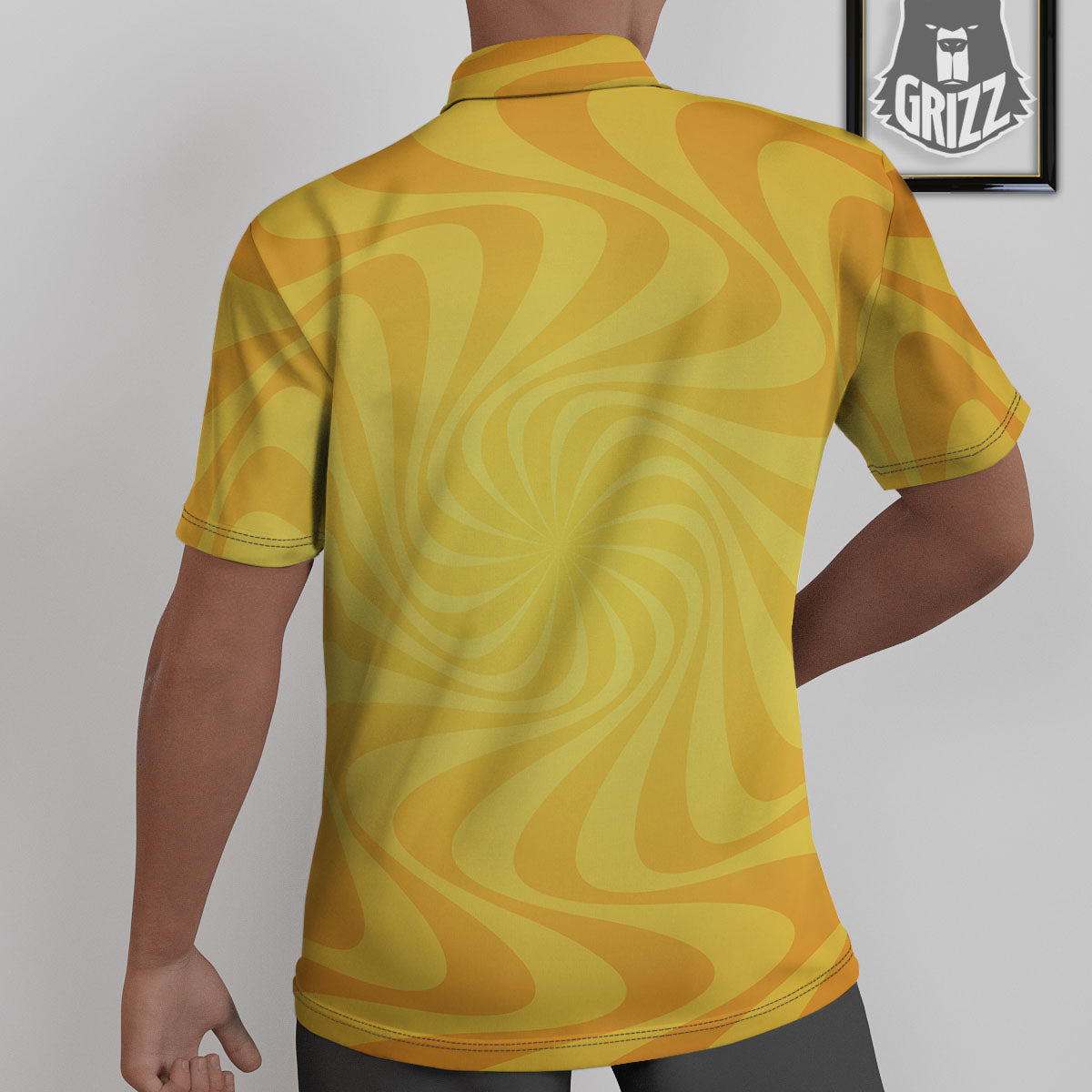 Sun Psychedelic Burning Print Untucked Shirts-grizzshop