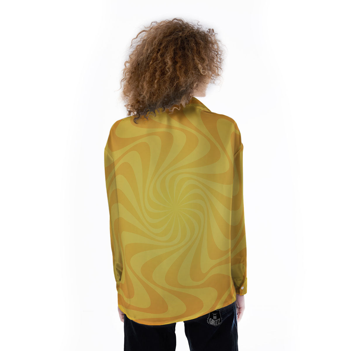 Sun Psychedelic Burning Print Women's Long Sleeve Shirts-grizzshop