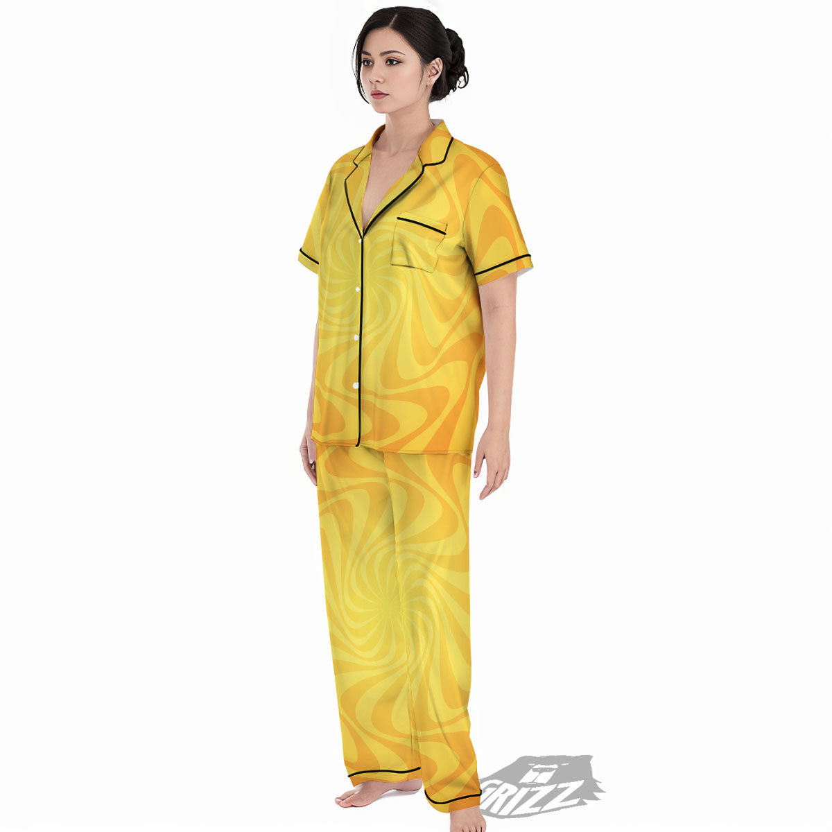 Sun Psychedelic Burning Print Women's Pajamas Set-grizzshop