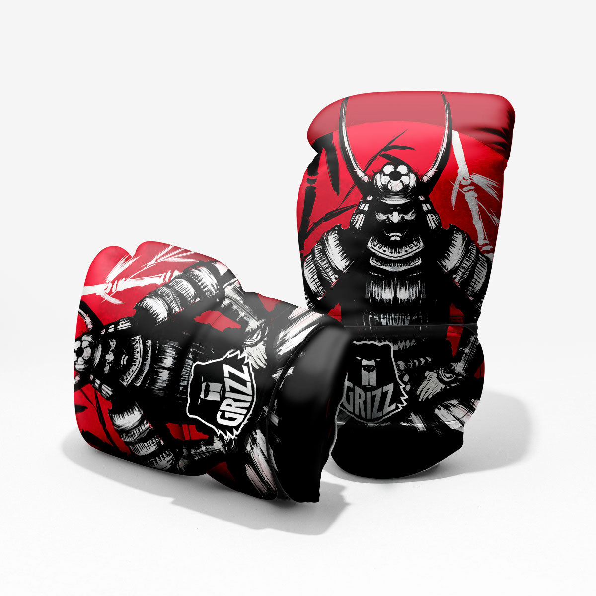 Sun Samurai Red Rising Print Pro Boxing Glove