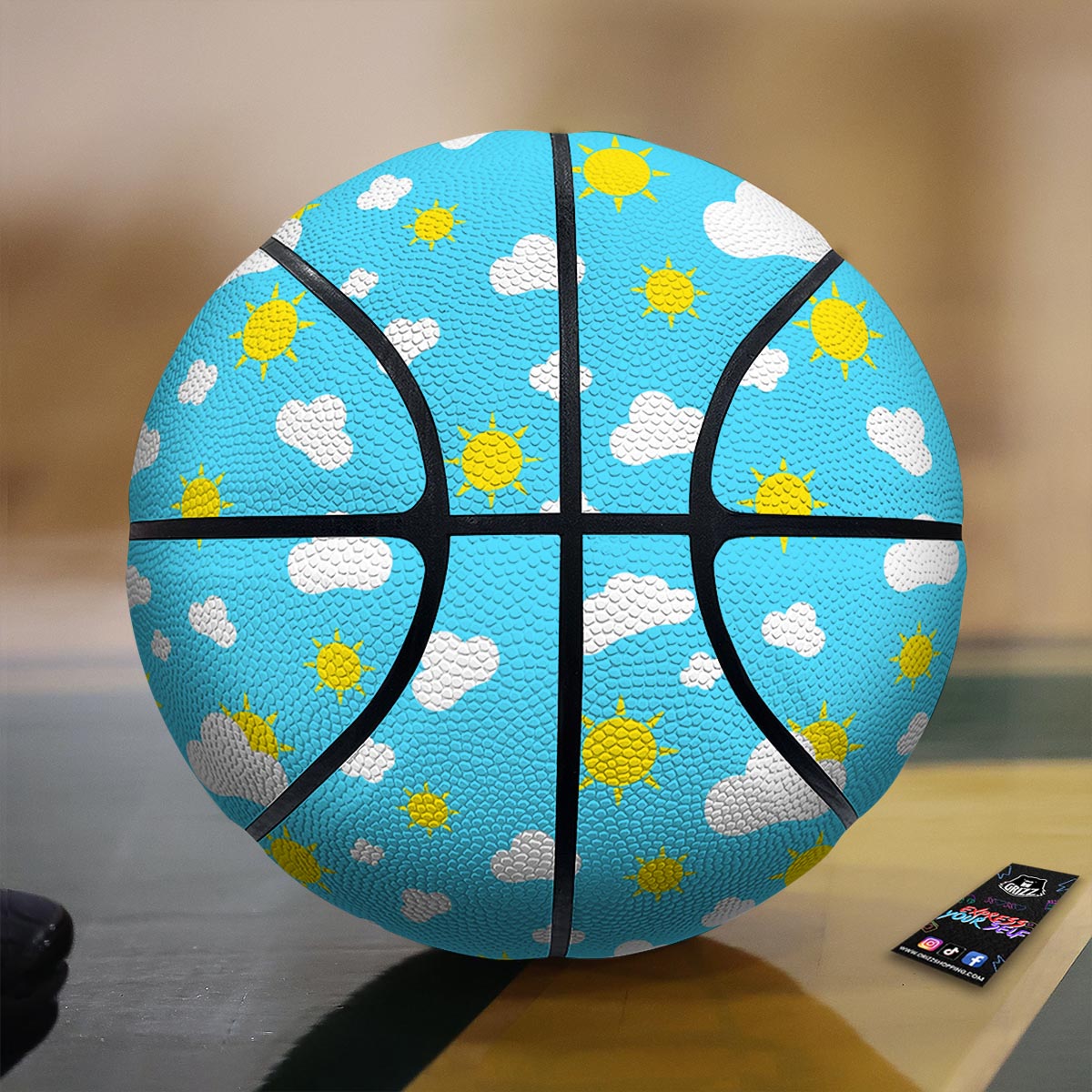 Sun Shiny Print Pattern Basketball-grizzshop