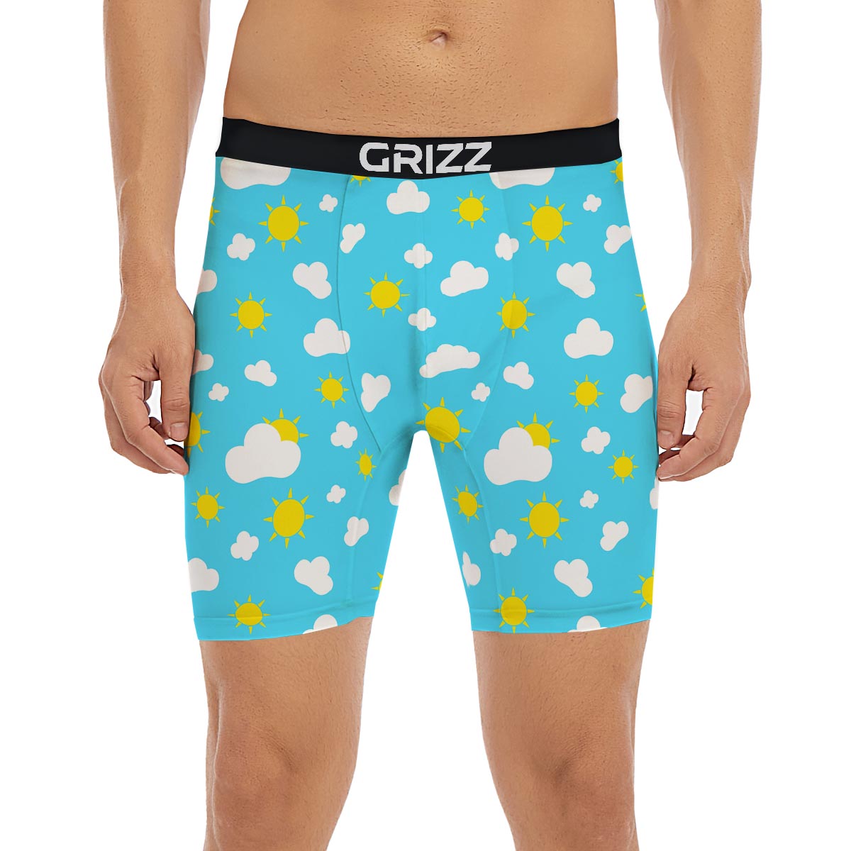 Sun Shiny Print Pattern Boxer Briefs-grizzshop