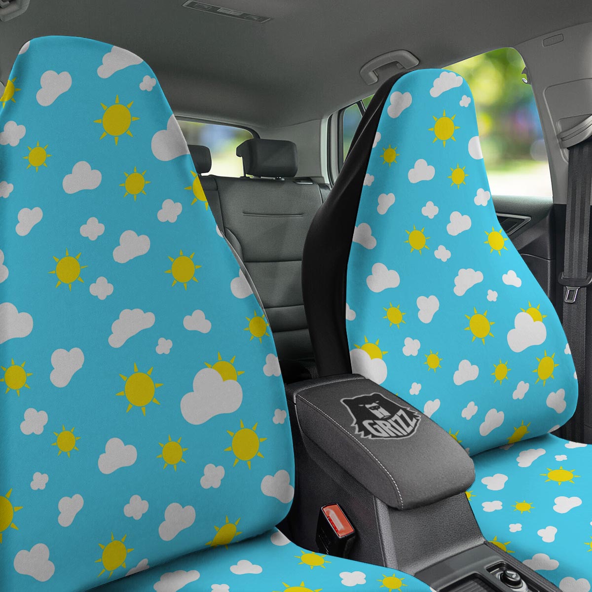 Sun Shiny Print Pattern Car Seat Covers-grizzshop