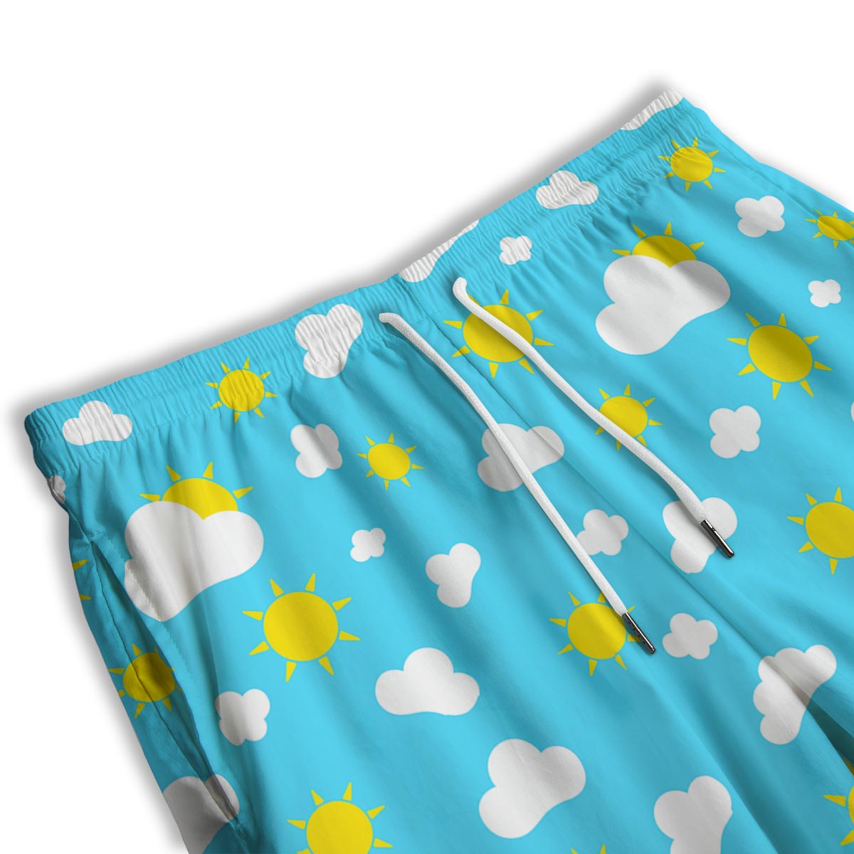 Sun Shiny Print Pattern Men's Athletic Shorts