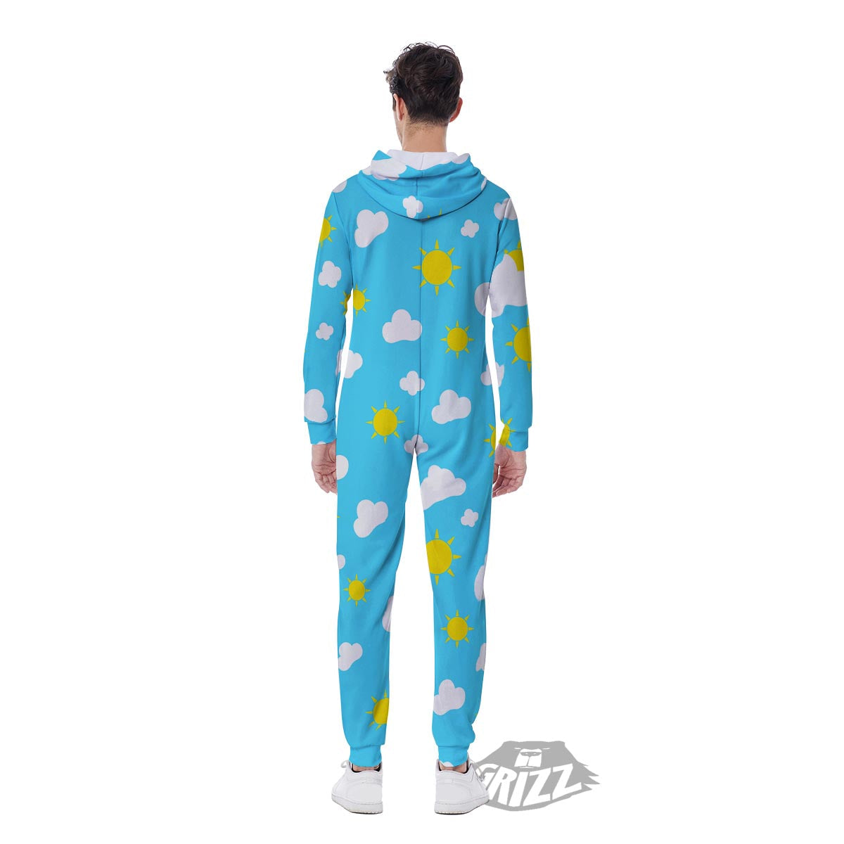 Sun Shiny Print Pattern Men's Jumpsuit-grizzshop