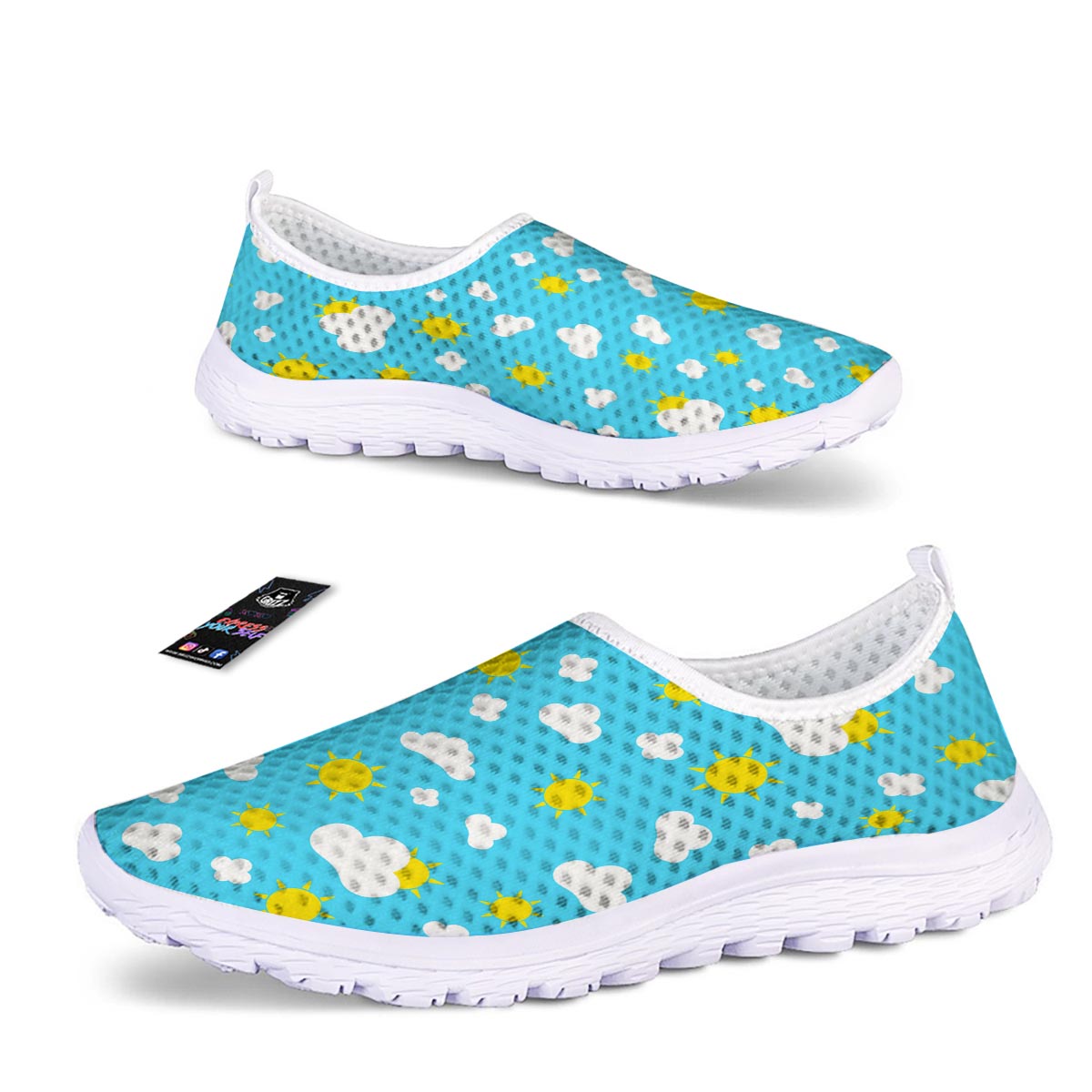 Sun Shiny Print Pattern Nurse Shoes-grizzshop