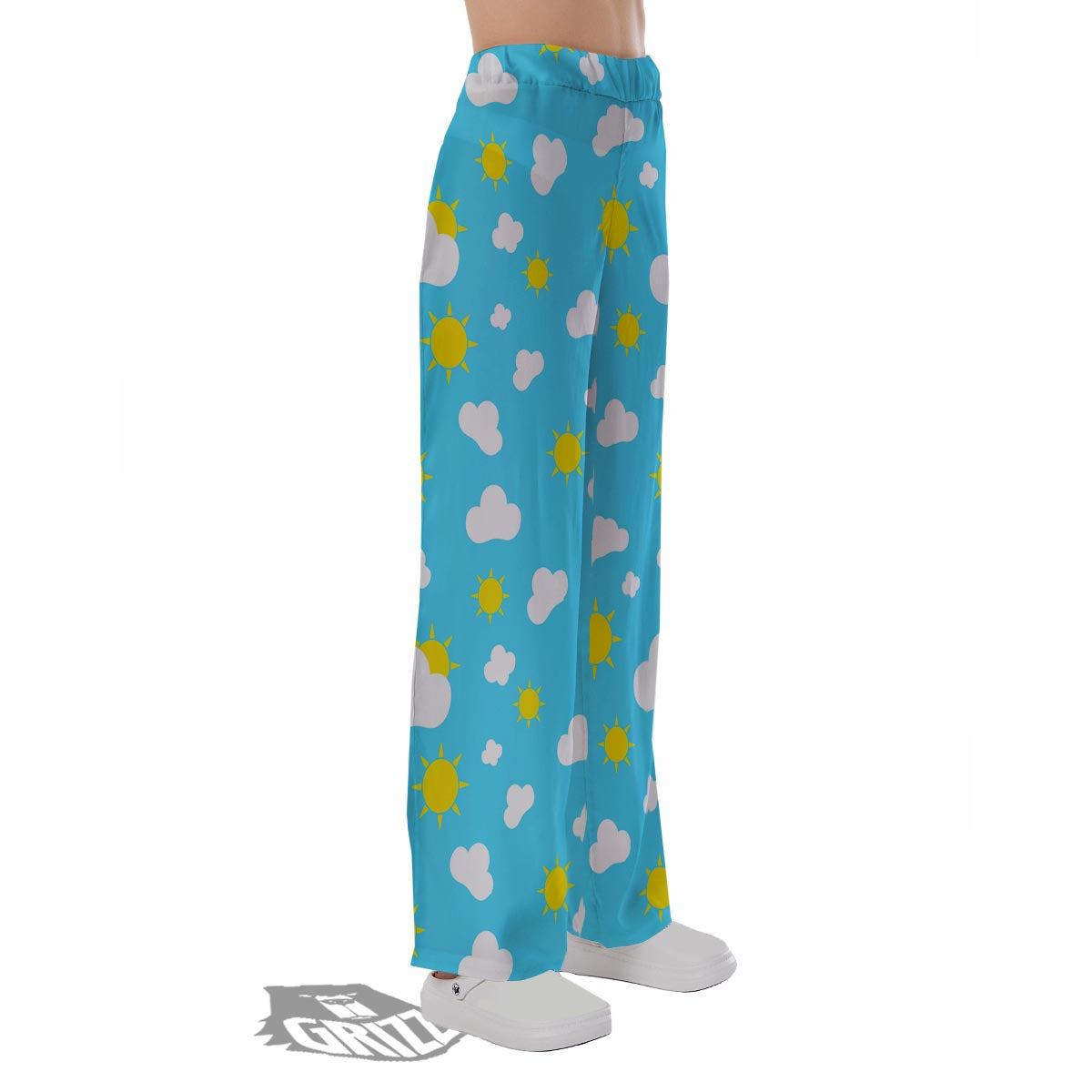 Sun Shiny Print Pattern Pajama Pants-grizzshop