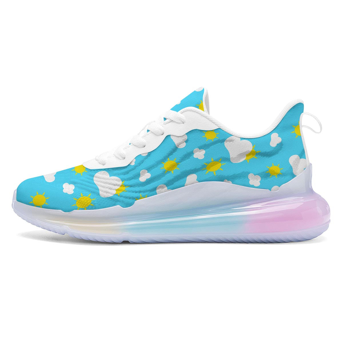 Sun Shiny Print Pattern Running Sneakers-grizzshop