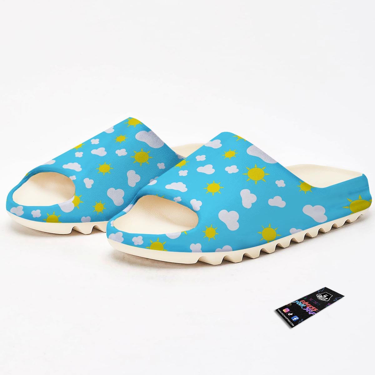 Sun Shiny Print Pattern Sandals-grizzshop