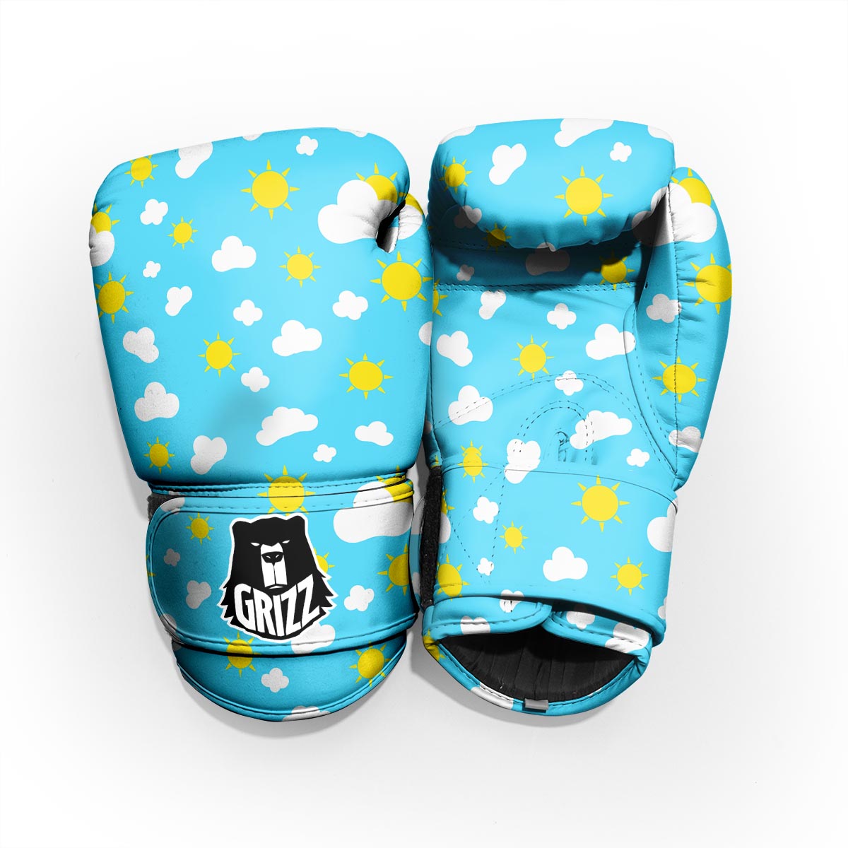 Sun Shiny Print Pattern Sparring Gloves-grizzshop